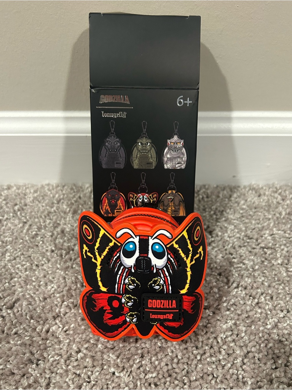 Loungefly Godzilla's Mothra Mini Backpack Bag Charm EE Exclusive LE NWT